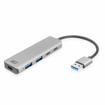 USB Hub ACT AC6125 3.2 Gen 1 Type-A 5000 Mbit/s γκρι