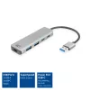 USB Hub ACT AC6125 3.2 Gen 1 Type-A 5000 Mbit/s γκρι