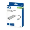 USB Hub ACT AC6125 3.2 Gen 1 Type-A 5000 Mbit/s γκρι