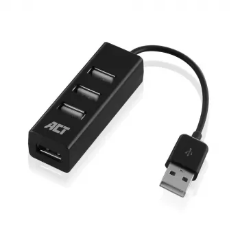 USB-Hub ACT AC6205 2.0 480 Mbit/s μαύρο 0,12m