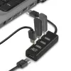 USB-Hub ACT AC6205 2.0 480 Mbit/s μαύρο 0,12m
