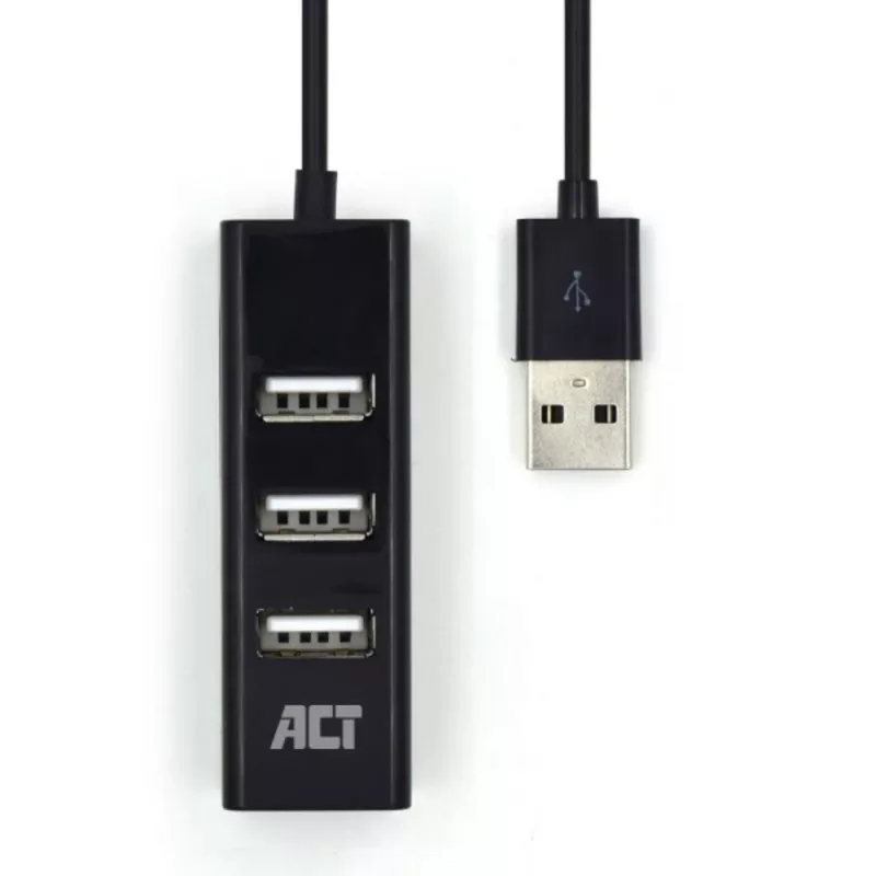 USB-Hub ACT AC6205 2.0 480 Mbit/s μαύρο 0,12m