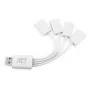 ACT USB-Hub 4 θύρες USB-A εύκαμπτο USB 3.2 Gen 1 λευκό 480 Mbit/s