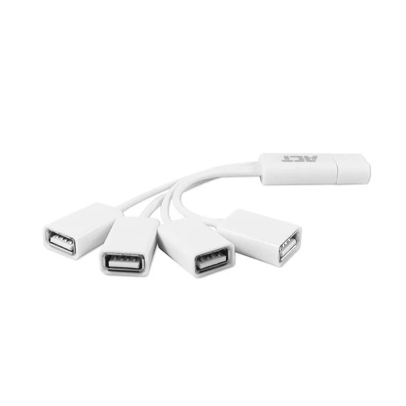 ACT USB-Hub 4 θύρες USB-A εύκαμπτο USB 3.2 Gen 1 λευκό 480 Mbit/s