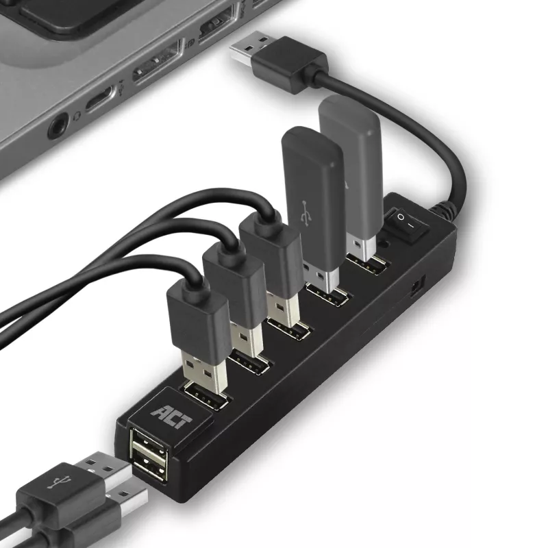 USB-Hub ACT AC6215 480 Mbit/s μαύρο