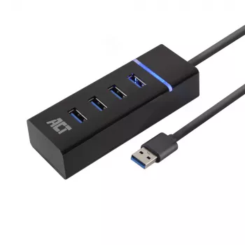 ACT AC6300 USB 3.2 Gen 1 Hub Type-A 5000 Mbit/s μαύρο