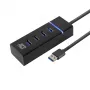 ACT AC6300 USB 3.2 Gen 1 Hub Type-A 5000 Mbit/s μαύρο