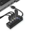 ACT AC6300 USB 3.2 Gen 1 Hub Type-A 5000 Mbit/s μαύρο