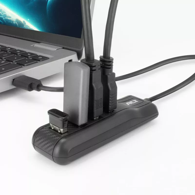 ACT AC6320 Hub διασύνδεσης USB 3.2 Gen 1 (3.1 Gen 1) Type-A 5000 Mbit/s μαύρο