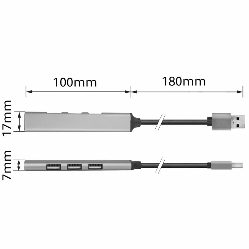 ACT AC6325 USB 3.2 Gen 1 Type-A Hub 5000 Mbit/s γκρι