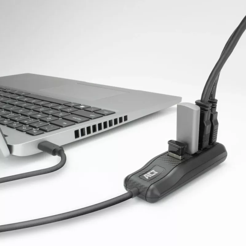ACT AC6420 Hub διασύνδεσης USB 3.2 Gen 1 (3.1 Gen 1) Type-C 5000 Mbit/s μαύρο