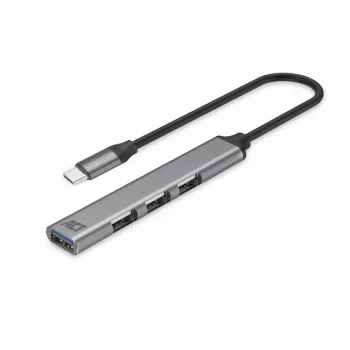 USB Hub ACT AC6425 Type-C 5000 Mbit/s αλουμίνιο γκρι