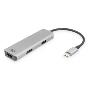 ACT προσαρμογέας USB-C 4K Multiport για 2 οθόνες HDMI, θύρα δεδομένων USB-A