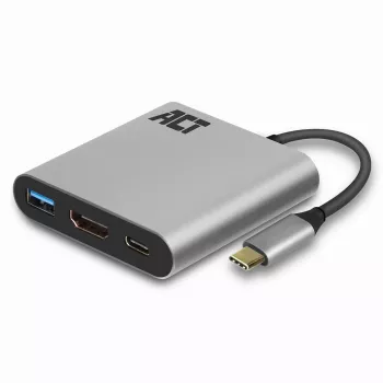 ACT προσαρμογέας USB-C Multiport για 1 οθόνη HDMI, 1x USB-A, PD passthrough