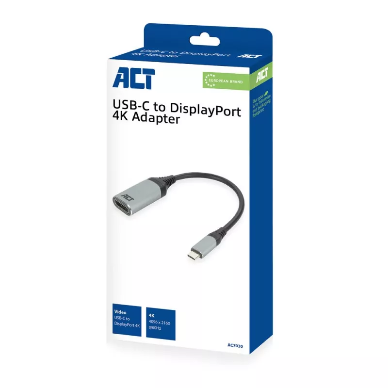 Προσαρμογέας USB-C σε DisplayPort ACT AC7030