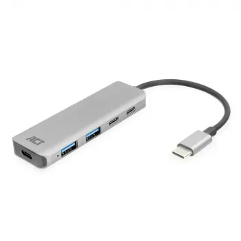 ACT AC7072 USB 3.2 Gen 1 Type-C Hub 5000 Mbit/s μαύρο γκρι