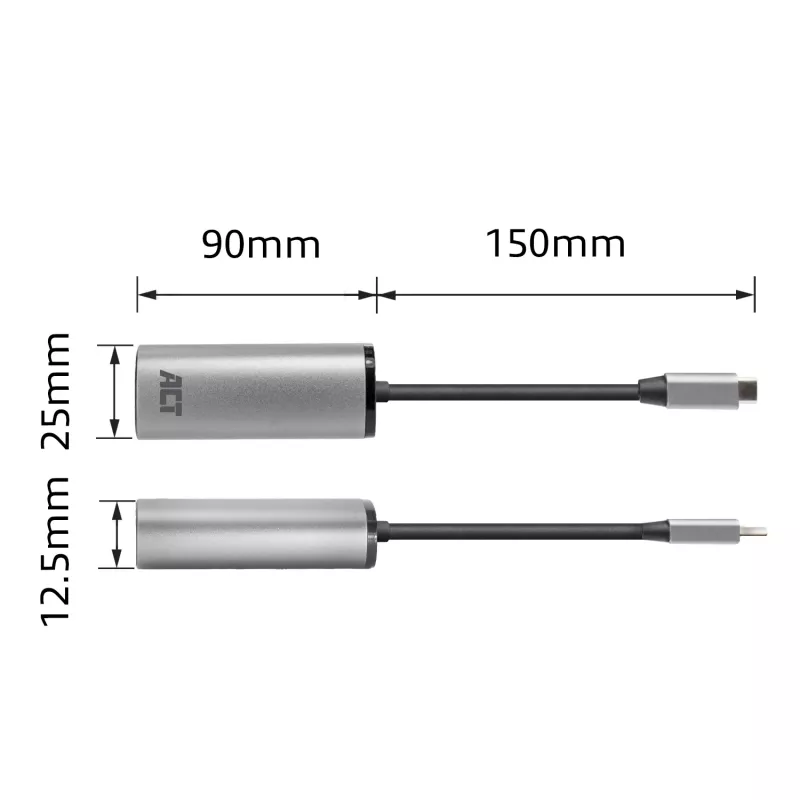 USB Hub ACT AC7081 Type-C 2500 Mbit/s αλουμίνιο