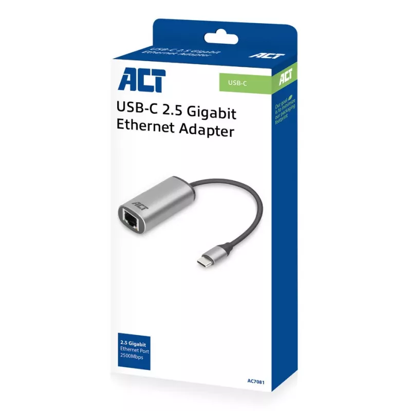 USB Hub ACT AC7081 Type-C 2500 Mbit/s αλουμίνιο