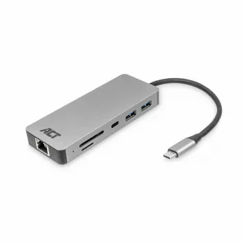 ACT USB-C 4K Docking Station για 1 οθόνη HDMI, Ethernet, USB-C, USB-A, αναγνώστης καρτών και PD passthrough