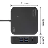 ACT Universal USB-C Docking Station 4K, για 2 οθόνες HDMI/DisplayPort, DisplayLink, συμπαγής σχεδιασμός