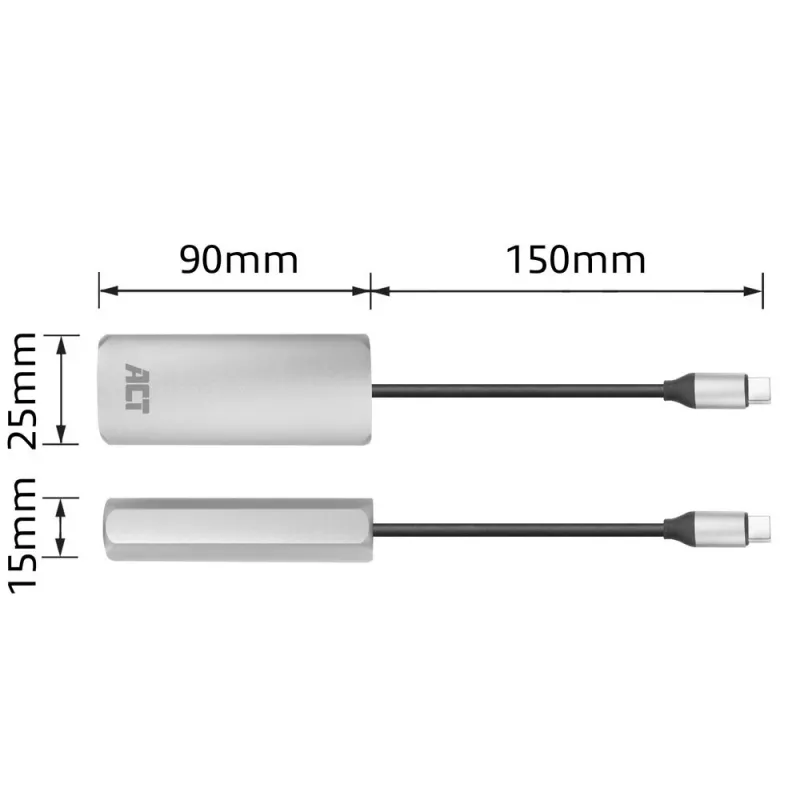 Κάρτα δικτύου ACT AC7335 Ethernet 1000 Mbit/s USB Type-C