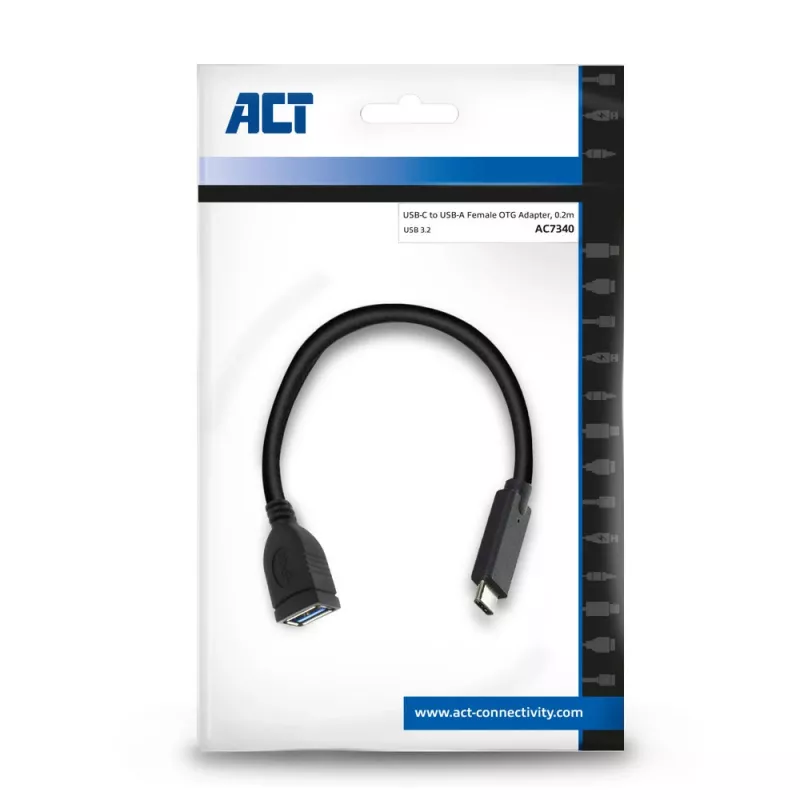 Καλώδιο ACT USB 3.0 OTG USB-C αρσενικό σε USB-A θηλυκή 0,2 m 5 Gbit/s