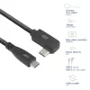 Γωνιακό καλώδιο ACT USB 3.0 USB-C 1 μέτρο 5 Gbit/s μαύρο