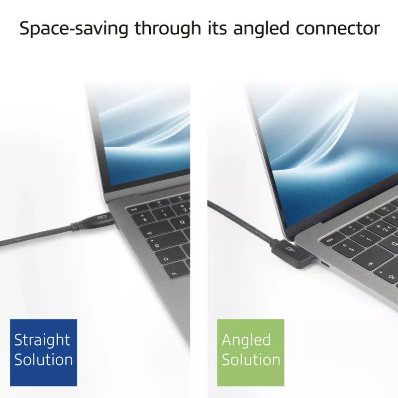 Γωνιακό καλώδιο ACT USB 3.0 USB-C 2 μέτρα 5 Gbit/s μαύρο
