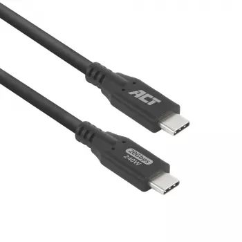 Καλώδιο ACT USB4 20Gbps 240W USB Type-C 0,5m μαύρο