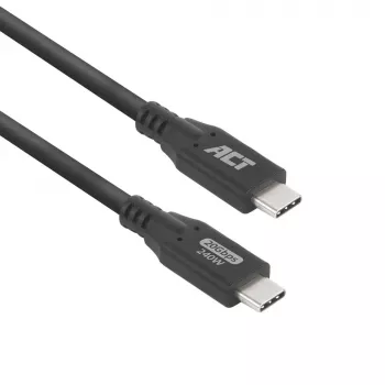 Καλώδιο ACT USB4 20Gbps 240W USB Type-C 1 μέτρο μαύρο