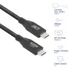 Καλώδιο ACT USB4 20Gbps 240W USB Type-C 1 μέτρο μαύρο