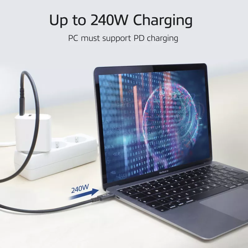 Καλώδιο ACT USB4® 20Gbps, USB-C, USB-IF πιστοποιημένο, 1 μέτρο