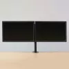 ACT AC8302 Βάση γραφείου για δύο οθόνες, έως 32 ίντσες, σφιγκτήρας / διαπερατή στερέωση, μαύρη
