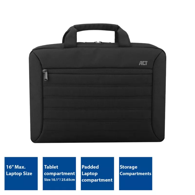 Τσάντα ώμου ACT Urban για laptop έως 16 inch από ανακυκλωμένα πλαστικά μπουκάλια