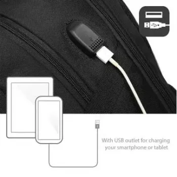Σακίδιο ACT Global AC8530 15,6 inch μονόχρωμο με έξοδο USB