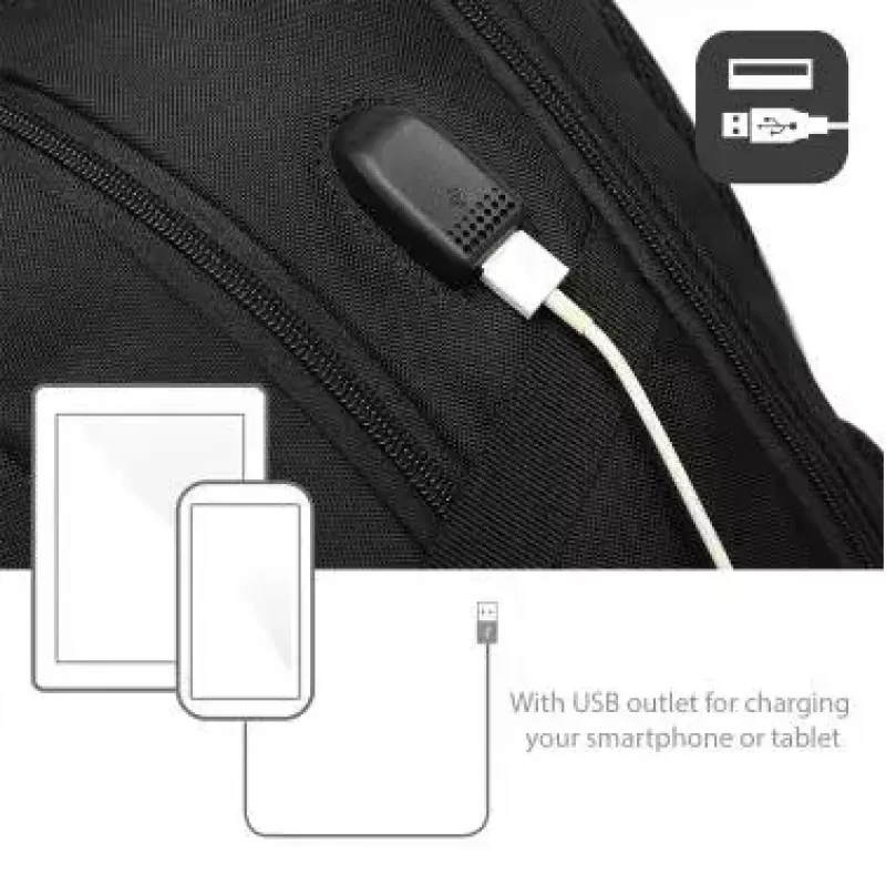 Σακίδιο ACT Global AC8530 15,6 inch μονόχρωμο με έξοδο USB