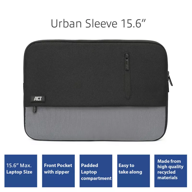 Θήκη laptop ACT Urban 15,6 inch μονόχρωμη