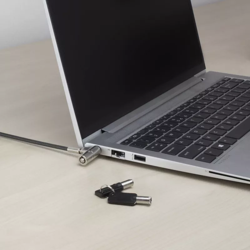Κλειδαριά laptop ACT AC9030 μεταλλικό με στρογγυλό κλειδί καλώδιο 2 m