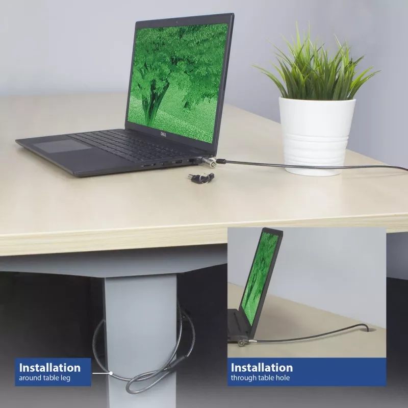 Κλειδαριά laptop ACT Wedge με κλειδιά μεταλλικό καλώδιο 2m