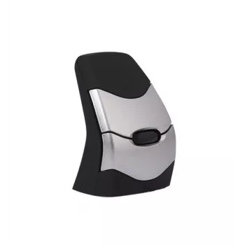 BakkerElkhuizen DXT 2 Precision Mouse Wireless, αμφίχειρο, κάθετο σχεδιασμό, laser, RF Wireless + Bluetooth, 2000 DPI, μαύρο, γκρι