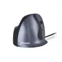 BakkerElkhuizen Evoluent D Large, δεξιόχειρας, κάθετο σχεδιασμό, laser, USB Type-A, 3200 DPI, μαύρο, γκρι, ασημί