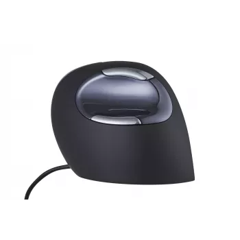 BakkerElkhuizen Evoluent D Small, δεξιόχειρας, κάθετο σχεδιασμό, laser, USB Type-A, 3200 DPI, μαύρο