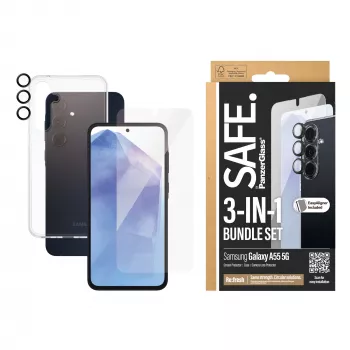 Προστατευτικό πακέτο PanzerGlass Samsung Galaxy A55 5G ανθεκτικό σε γρατσουνιές και χτυπήματα