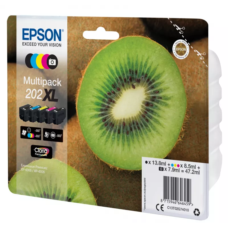 Epson Kiwi Multipack 5 χρωμάτων 202XL Claria Premium μελάνη