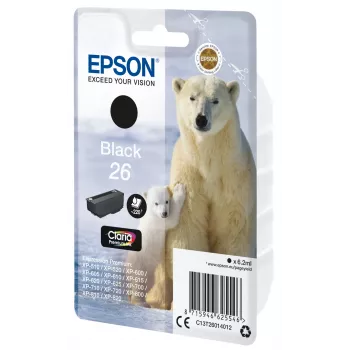 Epson Polar bear μεμονωμένη συσκευασία μαύρο 26 Claria Premium μελάνι, μαύρο