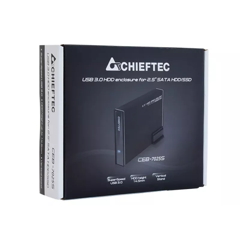 Chieftec CEB-7025S Θήκη αποθήκευσης Θήκη HDD/SSD 2,5 ιντσών