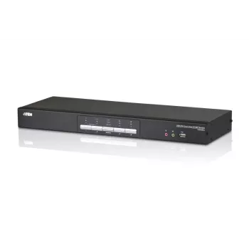 ATEN Διακόπτης KVM 4 θυρών USB DVI Dual-View με ήχο & Hub USB 2.0 (περιλαμβάνονται καλώδια KVM)