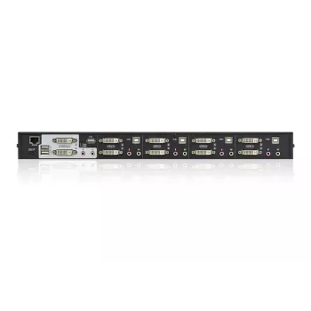 ATEN Διακόπτης KVM 4 θυρών USB DVI Dual-View με ήχο & Hub USB 2.0 (περιλαμβάνονται καλώδια KVM)