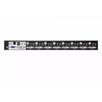 ATEN Διακόπτης KVM 8 θυρών USB DVI Dual-Link με ήχο