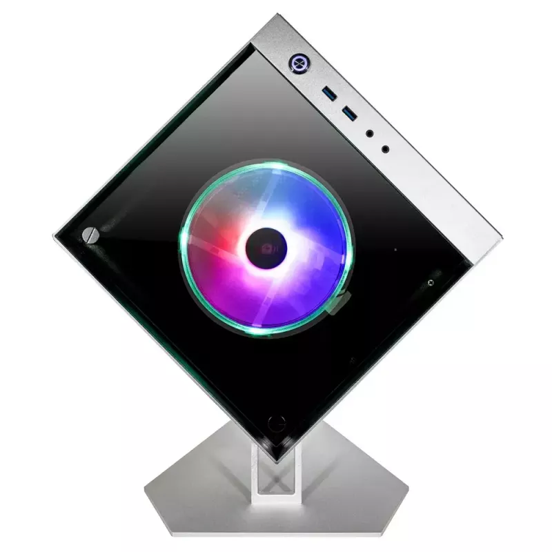Κουτί PC Azza CUBE MINI 805 Cube ασημί